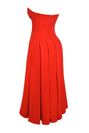 Vestido Midi Tomara que Caia Escarlate Vermelho